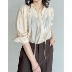 ブラウス シャツ 「2025 SUMMER COLLECTION」コットンシアーストライプブラウス レディース