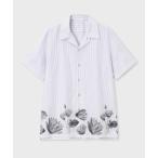 シャツ Half Tone Floral” ストライプ オープンカラーシャツ / 152303 695UP メンズ
