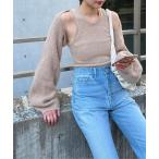 [GALLARDAGALANTE] вязаный ансамбль FREE бежевый женский 