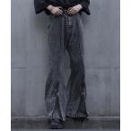 「cussil」 加工ブーツカットデニムパンツ M ブラック メンズ