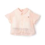 ブラウス シャツ シアーシャツ&ロゴリブタンクトップセット キッズ 子供服 女の子