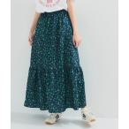 スカート 小花柄ティアードスカート