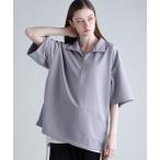 tシャツ カットジョーゼットサイドジップハーフジップカットソー メンズ レディース