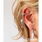 イヤーカフ パールモチーフ＆メタルボールチェーンイヤーカフ レディース