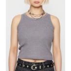 タンクトップ ノースリーブ METAL MOTIF WAFFLE タンクトップ レディース