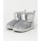 「UGG」 ムートンブーツ 24cm シルバー レディース