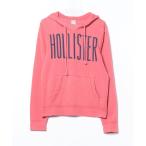 「Hollister」 刺繍プルオーバーパーカー S レッド レディース