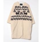 ショッピングカウチン 「Sunny clouds」 ノーカラーコート X-LARGE アイボリー レディース