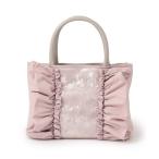 ショッピングスパンコール トートバッグ スパンコールコンビ サイドフリルバッグ レディース