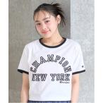 tシャツ 「Champion」リンガー半袖Tシャツ キッズ 子供服 女の子