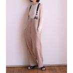 パンツ ストラップワイドパンツ レディース