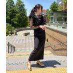 ショッピングミモレ丈 ドレス 「ANDRESD」pearl bustier dress「パールビスチェドレス」