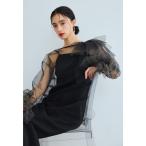 ドレス ブルーミングチュールドレス 2点セット チュール フリル ブラウス キャミワンピース 結婚式 二次会 同窓会 成人式 お呼ばれワンピース パー