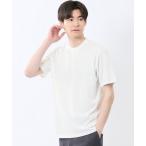 tシャツ 「ストレッチ」「DRESS T-SHIRT」m.f.エディトリアル メンズ レーヨン混 スロープネック 半袖Tシャツ メンズ