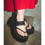 サンダル 厚底ソフトグリップサンダル レディース