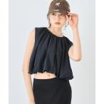 ブラウス シャツ ノースリーブパフ�