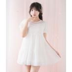 シャツワンピース シアードットチュニックティアードワンピース「大きいサイズ有り」