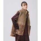 ショッピングエコ ベスト ジレ 「WHYTO. / ホワイト」エコファーコンビネーションベスト レディース