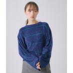 ショッピングボーダー ニット セーター 「WHYTO. / ホワイト」ワイドボーダーニット レディース