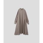 ショッピングAライン ワンピース 「WHYTO. / ホワイト」スタンドフリルカラーAラインワンピース