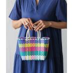 ショッピングかご かごバッグ カゴバッグ カラフルメルカドミニバッグ マルシェバッグ かごバッグ プラかごバッグ トートバッグ