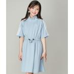 ワンピース ハーフZIPそでライントラックワンピ キッズ 子供服 女の子