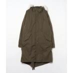 「FRED PERRY」 刺繍モッズコート L グリーン メンズ