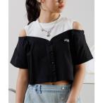 tシャツ ドッキングクロップドガーリーT キッズ 子供服 女の子