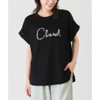 tシャツ パール使いポンチプルオーバー レディース