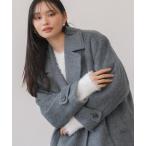 「TRUDEA」 ピーコート LARGE チャコールグレー レディース