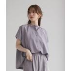 ブラウス シャツ HusHusH バンドカラ