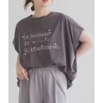 tシャツ HusHusH パール使いプリント�