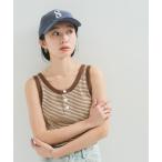 ショッピングタンクトップ レディース タンクトップ ノースリーブ 「Healthknit/ヘルスニット」Multi Border Waffle Tanktop レディース