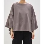 tシャツ 「COGTHEBIGSMOKE/コグザビッグスモーク」LAURA GATHERED SLV TOP/ギャザースリーブショートTシャツ レディ