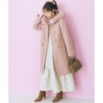 「marun」 ダッフルコート 5L スモークピンク レディース