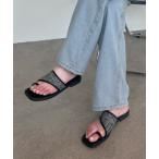 サンダル 配色 トングビーチフラットサンダル レディース