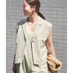 ベスト ジレ ラペルドショートジレ レディース