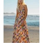 ショッピングビラボン ワンピース 「BILLABONG/ビラボン」24SS TRUE DESIRE/レトロフラワー総柄ロングワンピース