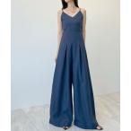 オールインワン バックリボンキャミワイドオールインワン レディース