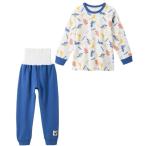 パジャマ スムース恐竜総柄プリント 腹巻付き長袖パジャマ(男の子 女の子) キッズ 子供 男の子 女の子