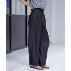 パンツ 「手洗い可能」麻調 合繊 2タック ワイド パンツ 2 レディース