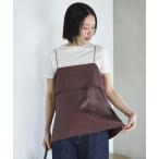 キャミソール Firsthand/ファーストハンド チンツ加工 バックオープン キャミソールトップス / スパゲッティストラップ