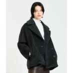 「ESTNATION」 ピーコート 38 チャコールグレー レディース