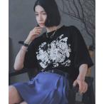 tシャツ レトロフラワーシシュウT(HARE) レディース