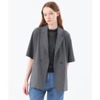 ジャケット テーラードジャケット ドライタッチハーフスリーブテーラードジャケット レディース