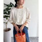 tシャツ ストレッチレースプルオーバー レディース