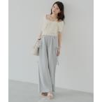 スウェットパンツ ジャージ サイド紐デザインルーズスウェットパンツ レディース