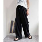 パンツ 「低身長サイズ34有り」ドライポリイージーセミワイドパンツ レディース