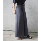 スカート belted box pleats long skirt /メッシュベルト付き タックプリーツ ロング スカート