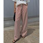 パンツ ストライプワイドパンツ レディース